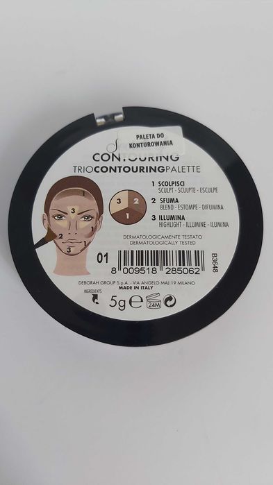 DEBORAH Trio Contour Palette paleta do konturowania twarzy 01 5g