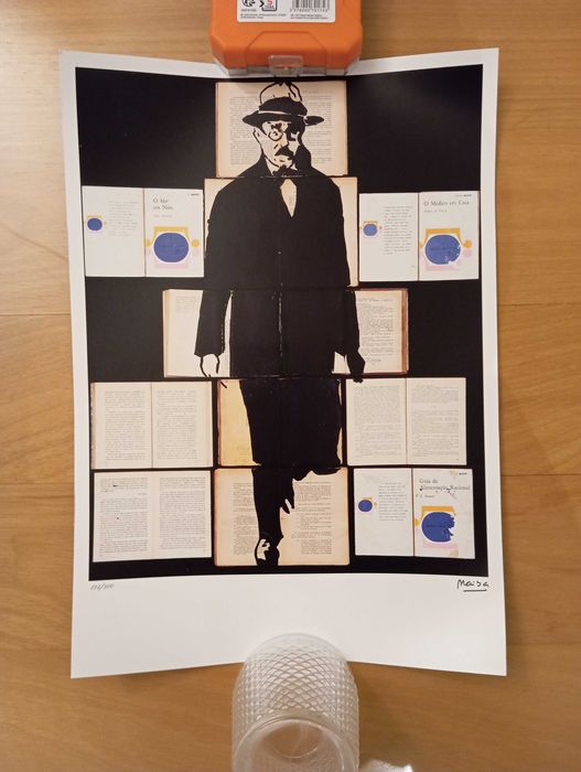 Serigrafia com tema de Fernando Pessoa (134 / 150) com 30cmx42cm