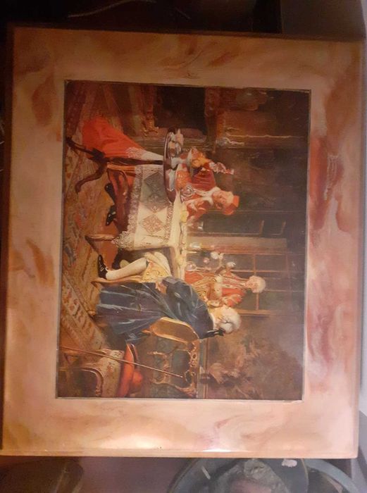 mesa com gravura