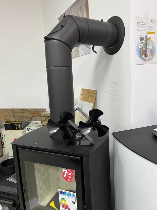 Труби димохідні, коліна 90*, універсальні, шибери, розети, радіатор.