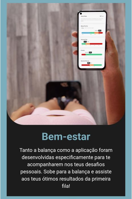 Balança fitness com monitor cardiaco