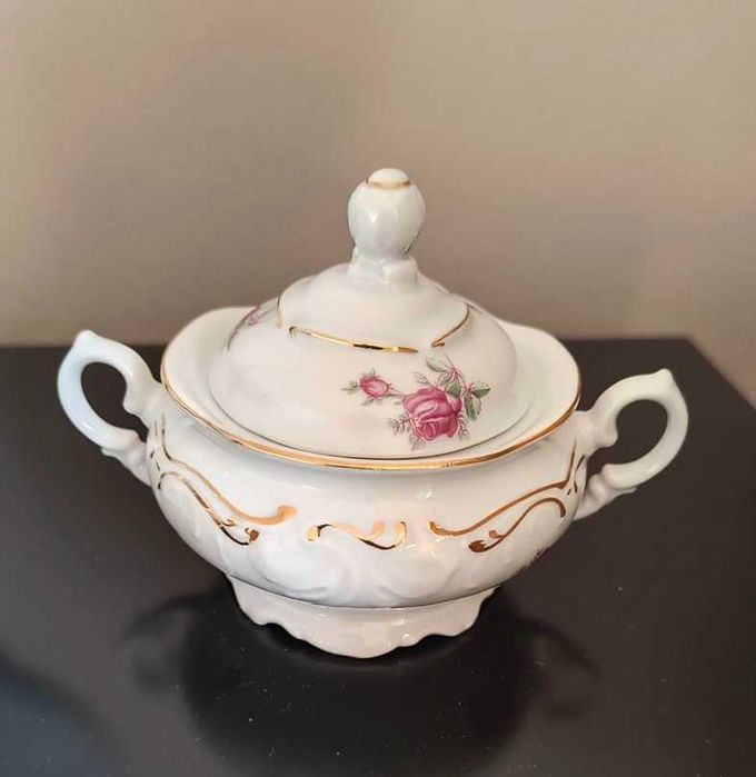 Porcelana Wałbrzych serwis kawa herbata lata 60-te design PRL LSP