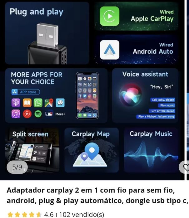 Pen android auto e aple car play