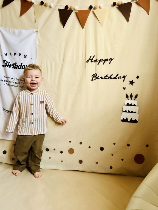 Гірлянда на день народження , фетрові трикутники , кульки