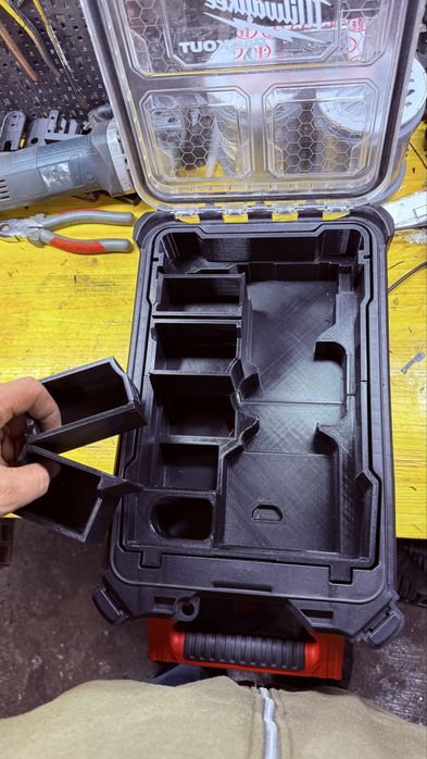 Molde para caixa milwaukee packout para m12 arebitadeira