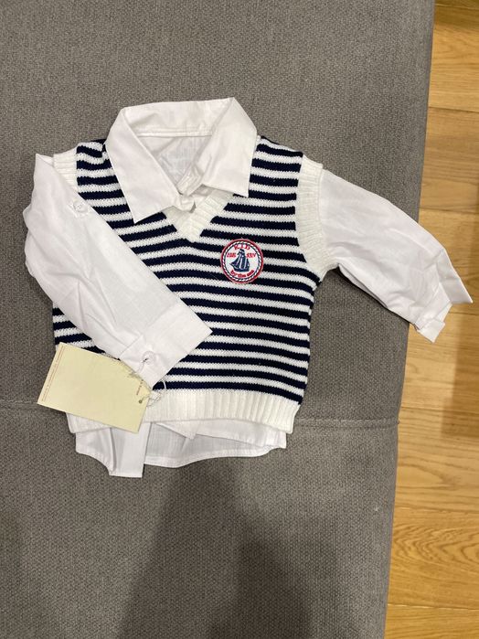 Komplet dla chłopca - 68 idealny na chrzest