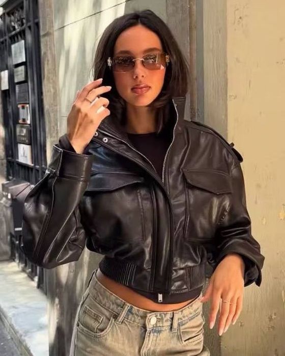 Куртка-бомбер екошкіра