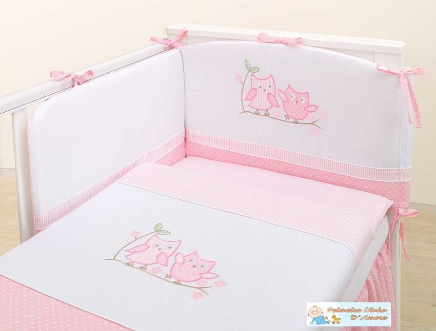 Conjunto para berço, capa edredom, fronha, proteção