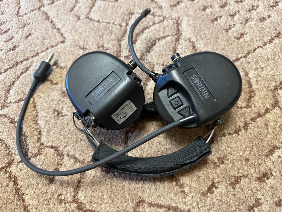 Активні навушники Sordin Supreme Mil CC-4 Neckband з мікрофоном та РТТ адаптером