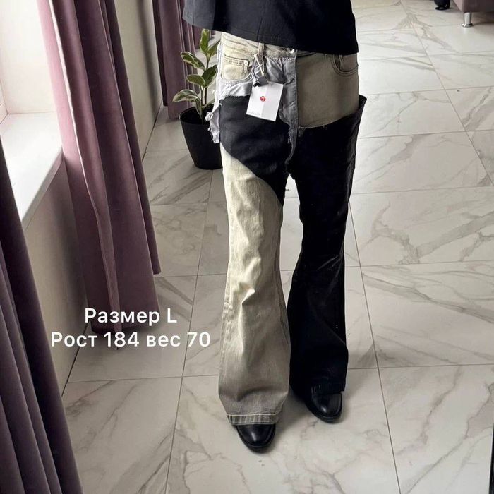 Джинсы Rick Owens waxed bootcut