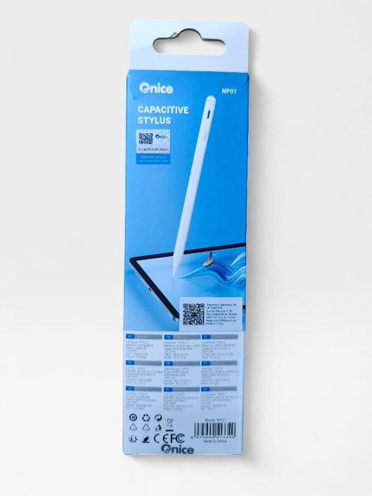 Caneta Stylus Capacitiva Qnice (Tipo Apple Pencil) – Para iPad/iOS – N