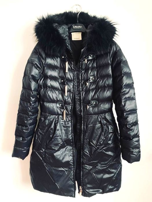 PINKO Płaszcz puch naturalny jenot roz. XS/S/ roz.36/S/8