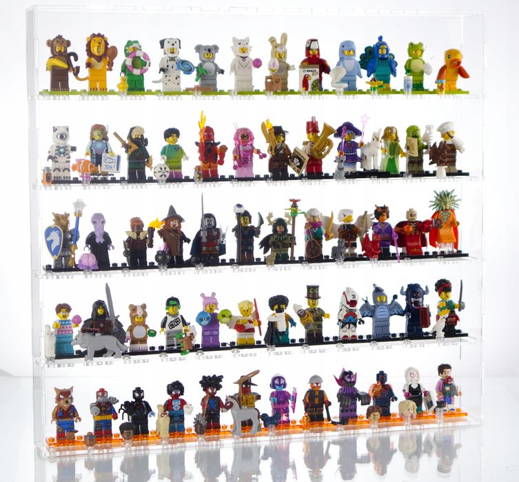 Duża Gablota Pojemnik Witryna Na 60 Lego Minifigurki Plus Ekstra Stud
