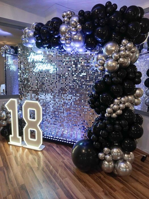 Dekoracje balonowe, ścianki, tło do zdjęć, girlandy