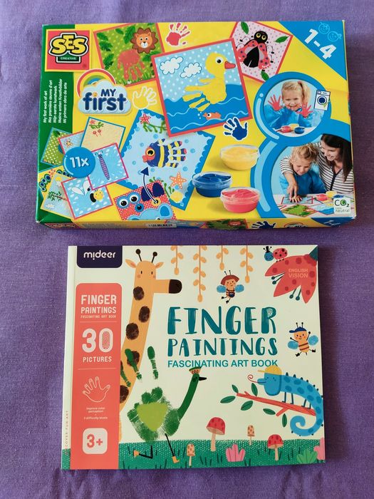 Пальчикові фарби SES Creative+Книга для малювання пальчиками Mideer