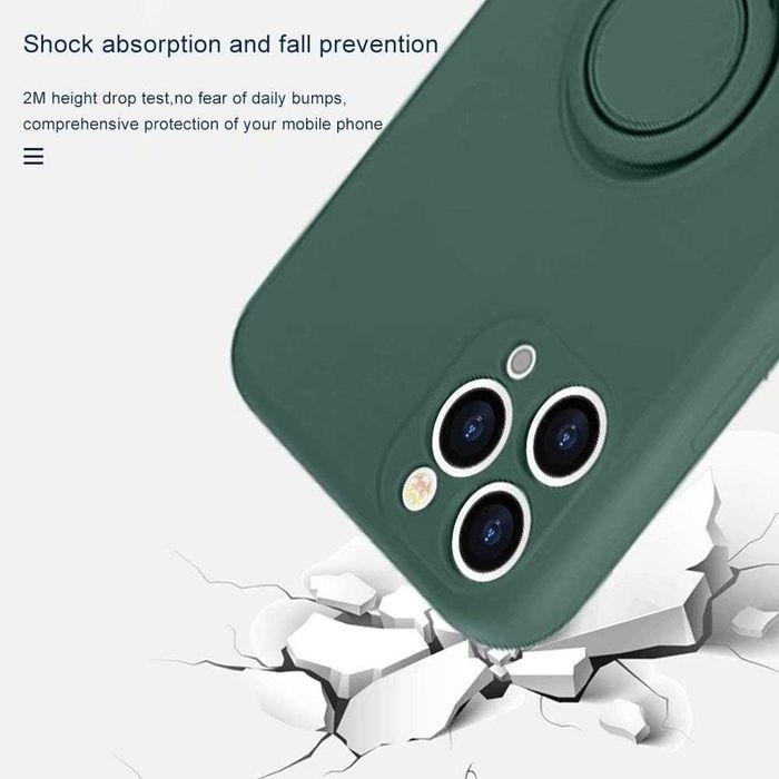 Etui Plecki ochronne z uchwytem do Smartfonu Apple iPhone 12 Pro zielone
