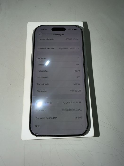 Iphone 17 512Gb preto