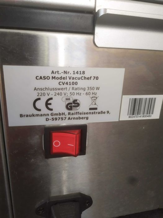 Вакуумний пакувальник Caso Germany Vacu Chef70