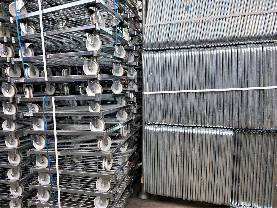 Wózek Kosz Magazynowy Transportowy Kurierski Siatkowy Rollkontener