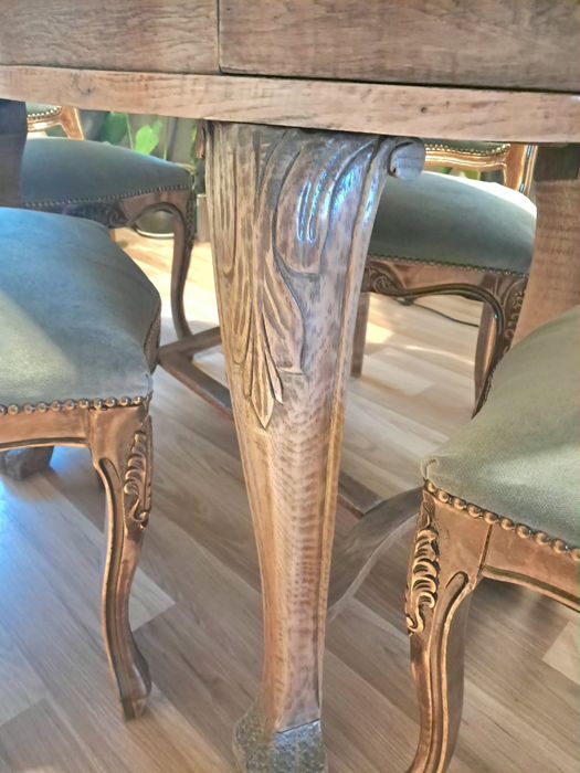 Komplet mebli dębowy Neorokoko antyk