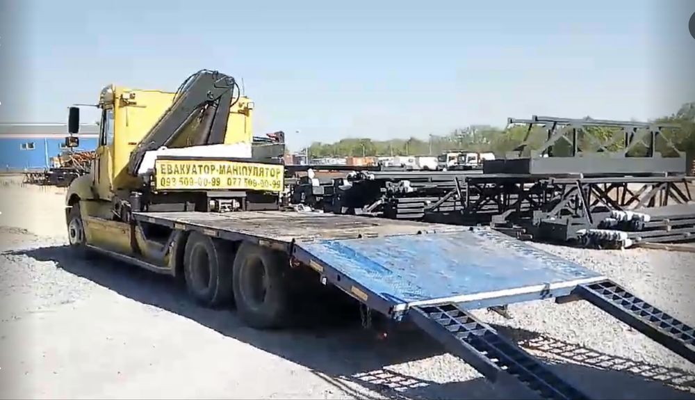 Кран манипулятор эвакуатор с лебедкой