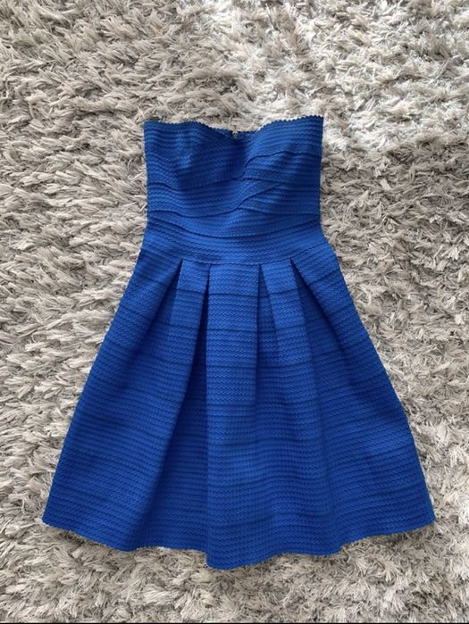 Niebieska/granatowa sukienka reserved koktajlowa