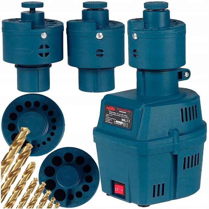 Ostrzałka Do Wierteł 3-16 Mm Adapter +2x Głowica Elektryczna Mocna