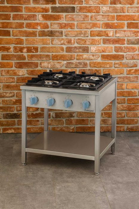 NOWA Kuchnia gazowa 4 palnikowa z półką 800x700x850 20,5kW STALGAST