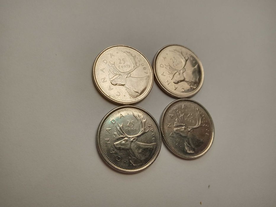 Монети Канади 25центів (96шт одним лотом)