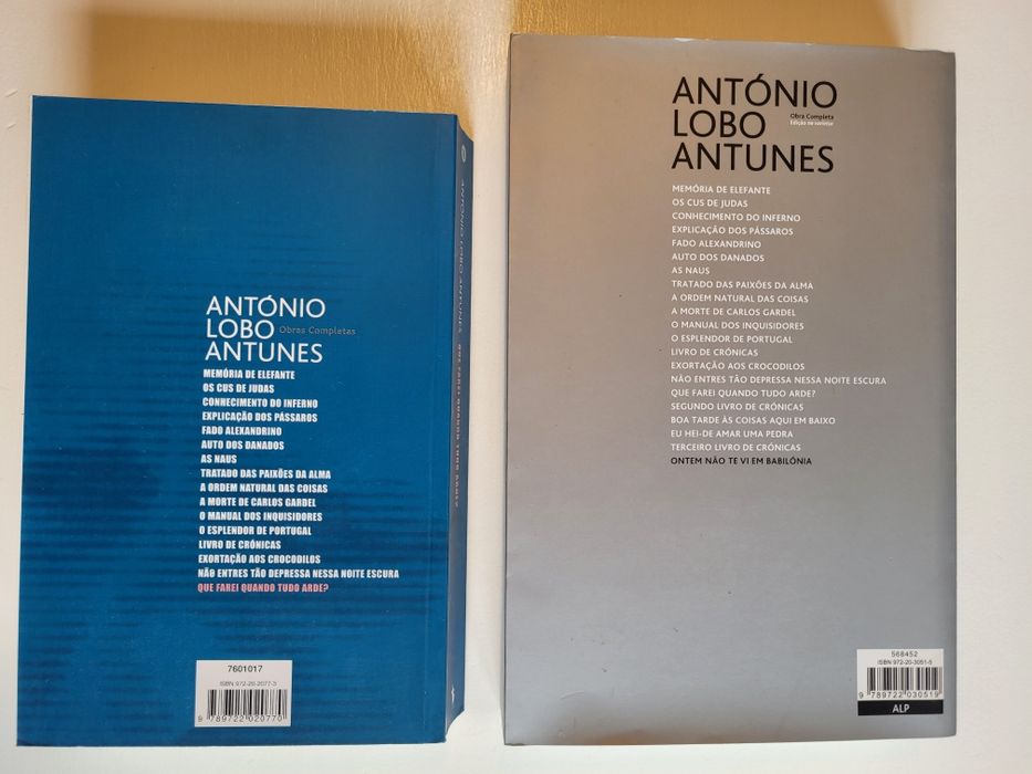 Lobo Antunes Ontem Não te vi em Babilónia,  Que Farei Quando Tudo Arde