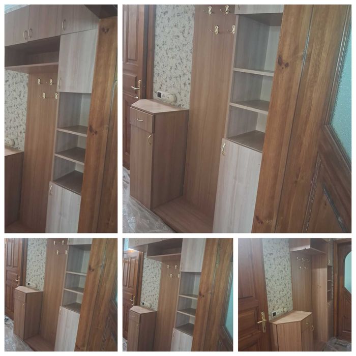 Прихожая с тумбой и антресолями 226х155 см