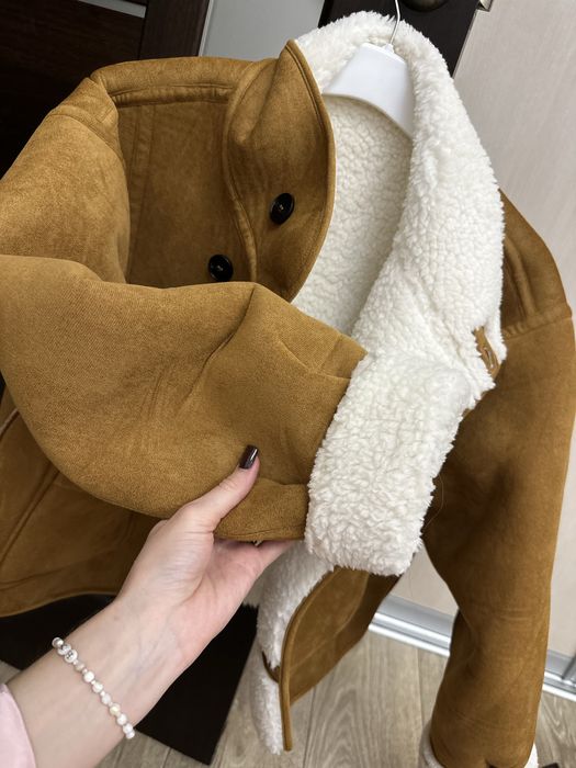 Дубленка  шуба двухсороняя как Zara