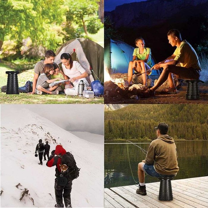 Stołek teleskopowy, przenośny składany kempingowy, wędkarski, grill