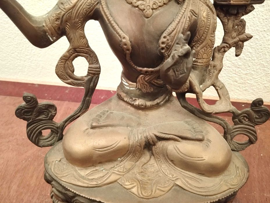 Estátua Monjushri Bodhisattva, Deus da Sabedoria Transcendente, Buda