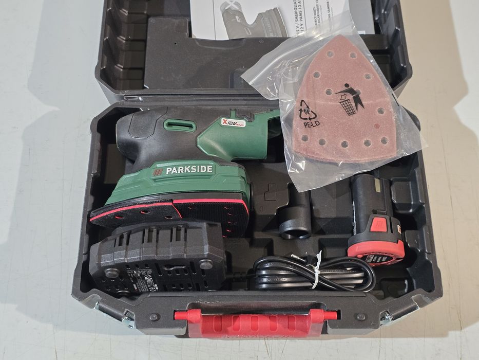 Mini lixadeira de móveis 12v parkside