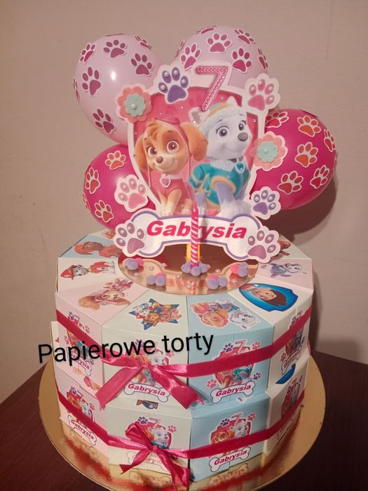 Tort papierowy dla dzieci bez wypełnienia.