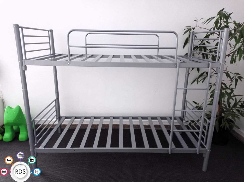 Łóżko pojedyncze Łóżka metalowe wymienne na piętrowe hostelowe 90x200