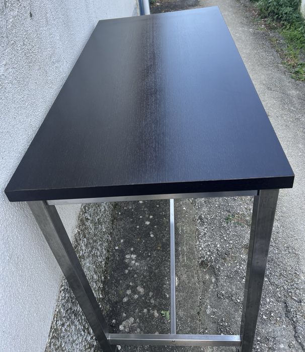 Mesa Alta / Bar IKEA UTBY – Aço Inoxidável/Madeira