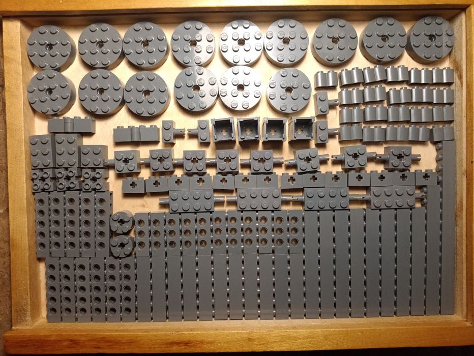 Lego деталі. Оригінал. Темно-сірі та світло-сірі кольори