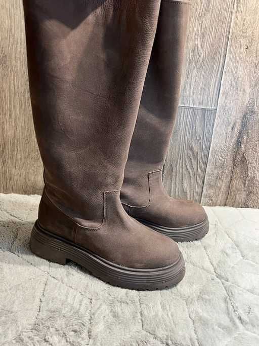 Skórzane botki kozaki Inuovo Brown Eagle 39