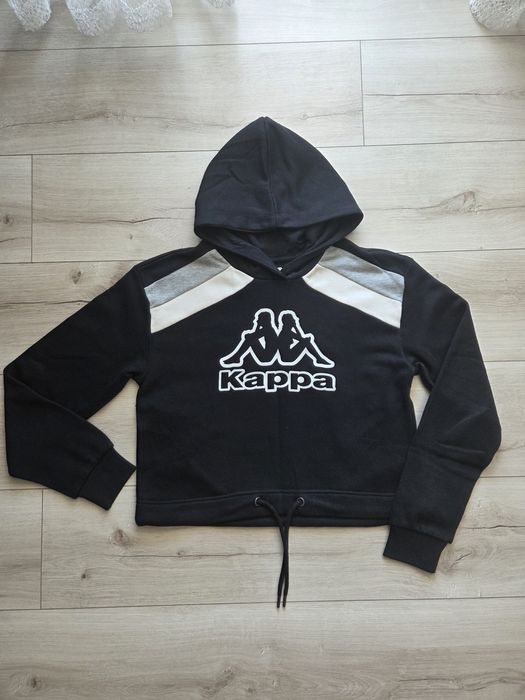 Czarna bluza z kapturem KAPPA s nowa