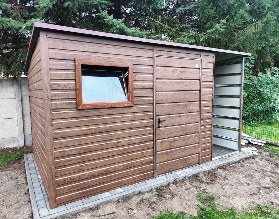 Domek Schowek Narzedziowy z Wiatką Panelową