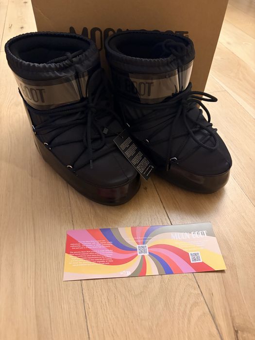 Śniegowce Moon Boot Icon Low Nylon Czarne Glance