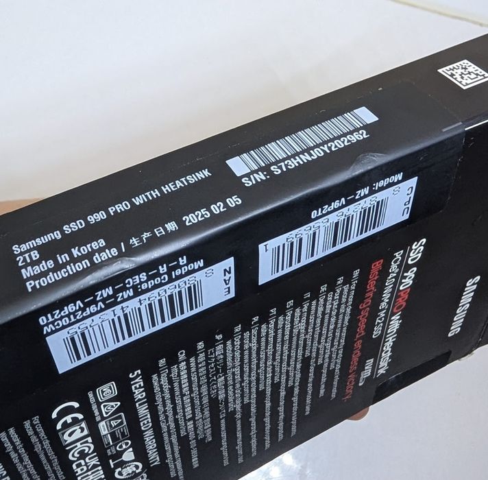 NEW 2TB SAMSUNG SSD 990 PRO with Heatsink PCle 4.0 M.2