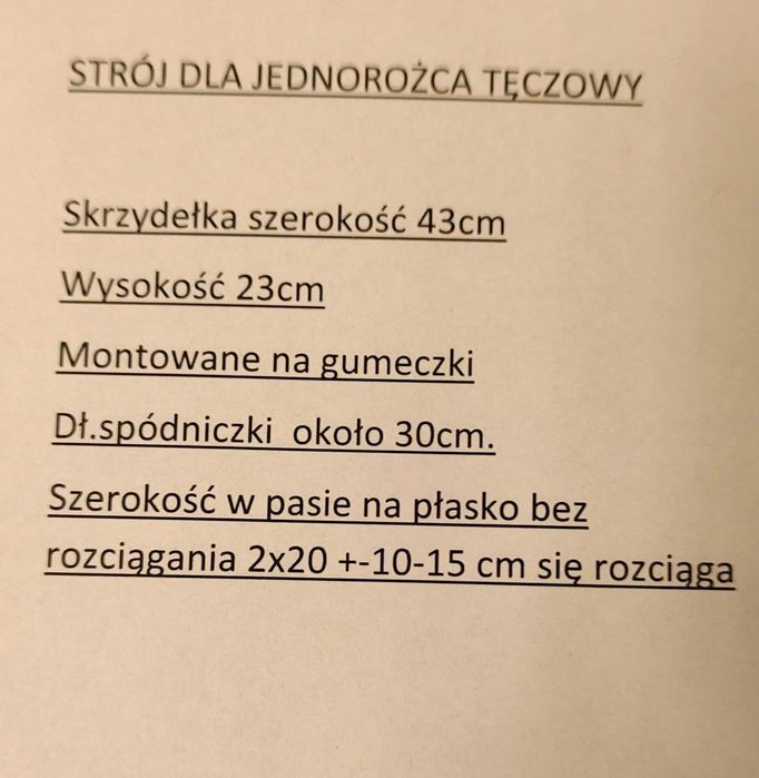 Strój kostium karnawałowy rybki