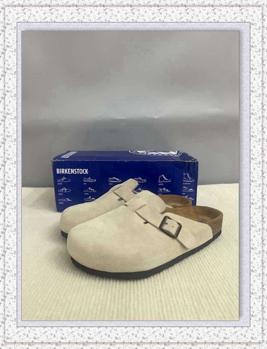 Chinelos Birkenstock Boston Bege - Tamanho 40