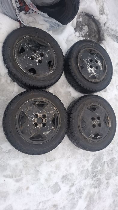 Диски 4 100 14 Opel резина 185 65 14 шины б.у комплект