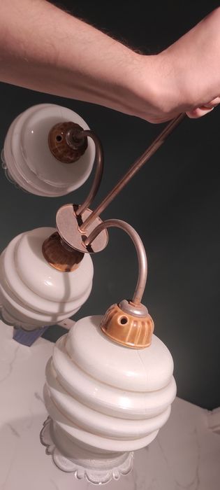 Żyrandol prl polam wieliczka retro vintage lampa
