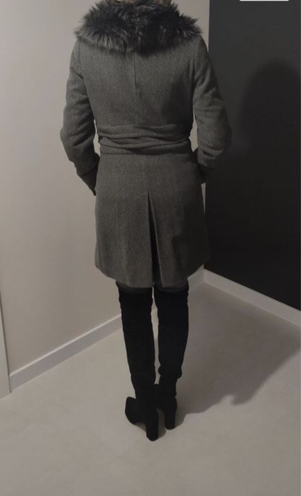 Zartex płaszcz 38 szary melanż