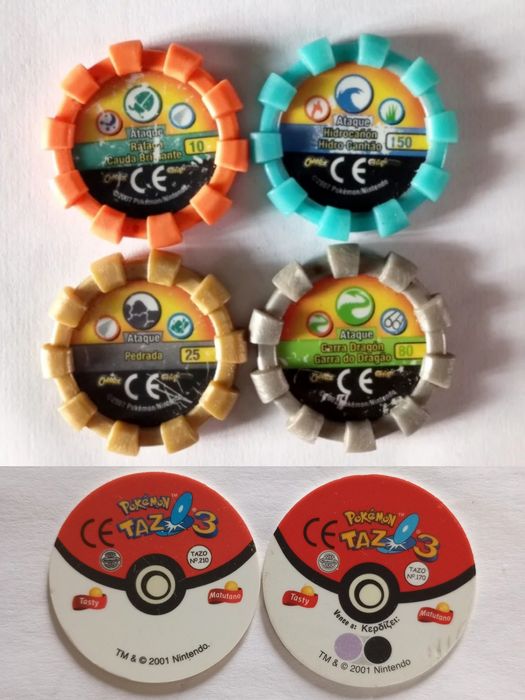 Tazos Pokémon originais Antigos